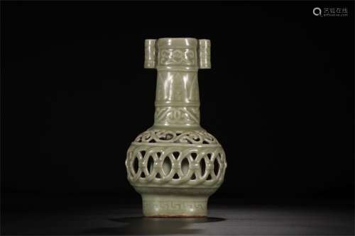 A Chinese Celadon Glazed Porcelain Vase