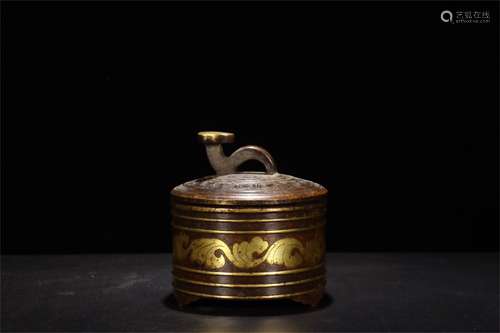 A Chinese Gilt Bronze Incense Burner