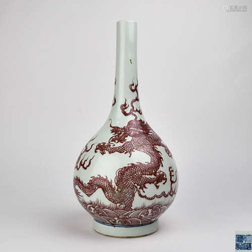 A Chinese Iron-Red Glazed Porcelain Vase