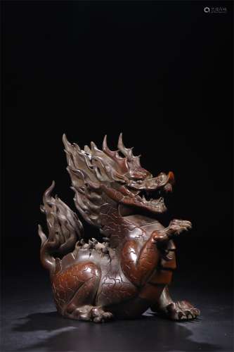 A Chinese Bronze Foo-Dog Decoration