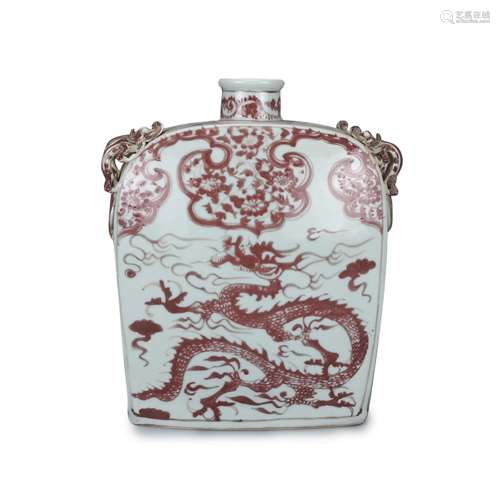 A Chinese Iron-Red Glazed Porcelain Vase