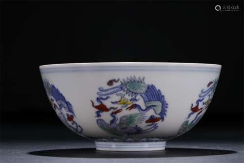 A Chinese Dou-Cai Glazed Porcelain Bowl