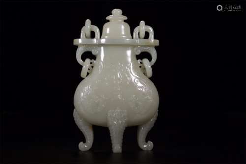 A Chinese Carved Jade Vase