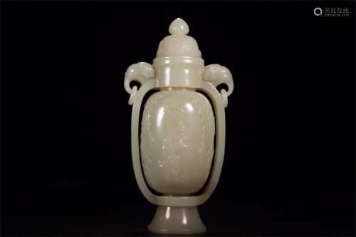 A Chinese Carved Jade Vase