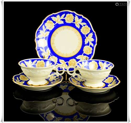 A Set of German Schumann Porcelain Tea Set