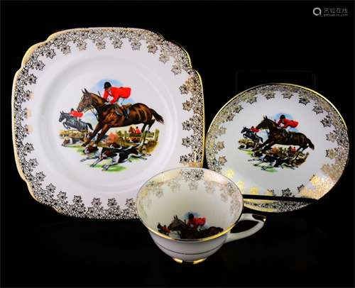 A Set of British Royal Imperial Glazed Porcelain Tea Set