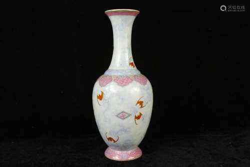 A Chinese Famille-Rose Porcelain Vase