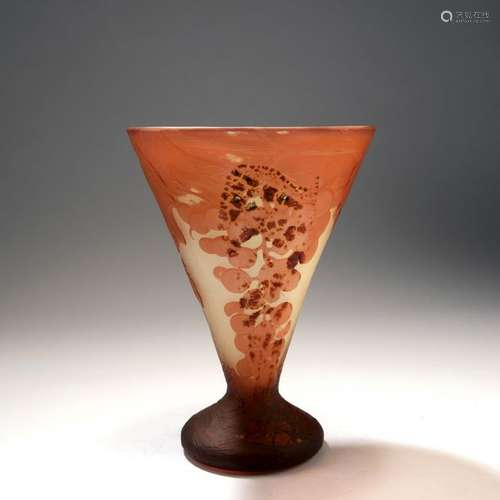 Daum Freres, Nancy, 'Raisins' vase, c. 1900