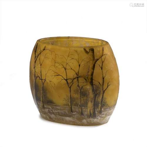 Daum Freres, Nancy, Vase 'Paysage en hiver', c. 19…