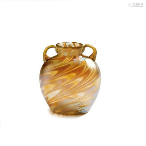 Loetz Wwe., Klostermühle, Small vase with handles,…