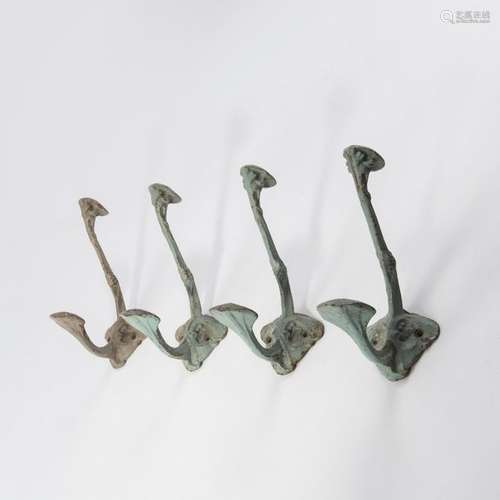 Hector Guimard, Four coat hooks, c. 1907