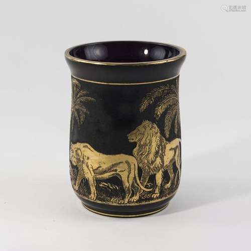 Ludwig Moser, Karlo Vyvary , Vase 'Animor', c. 192…