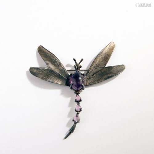 Hobé, USA, Dragonfly brooch, c. 1935