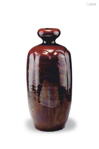 Alexandre Bigot, Mer, Tall vase, c. 1900