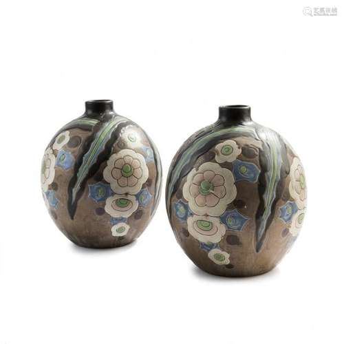 Charles Catteau, Two vases / lamp bases, c. 1928