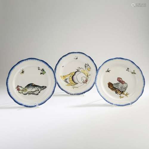 Felix Bracquemond, Three 'Rousseau' plates, 1867