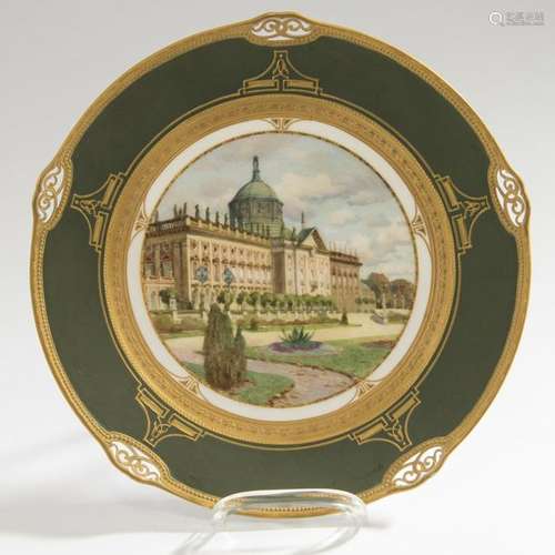 KPM Berlin , Decorative plate 'Neues Palais Potsda…