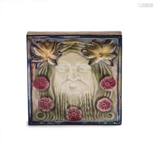 Vilmos Zsolnay, Pécs, Tile 'Neptune', c. 1900