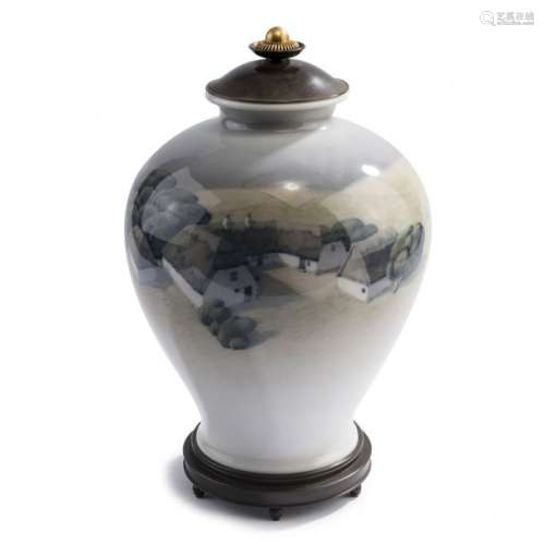 Richard Bocher; Karl Andersen, Unicum lid vase, 19…