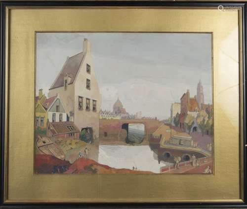 Georges de Feure, 'Petite ville près de la côte', …