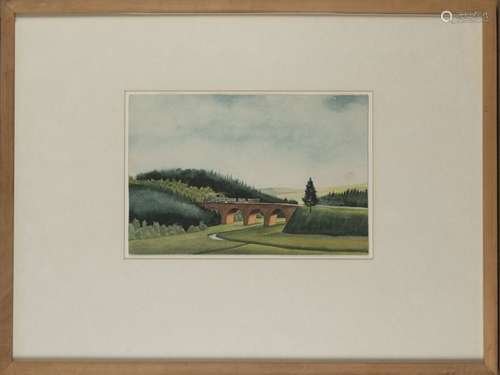 Max Radler, 'Eisenbahnbrücke bei Zeulenroda', 1932