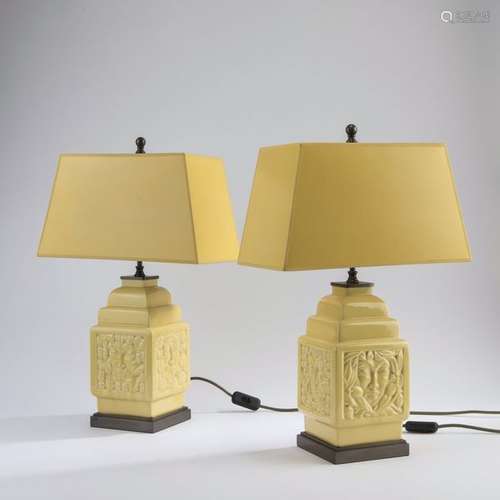 France, Two table lamps, c. 1925