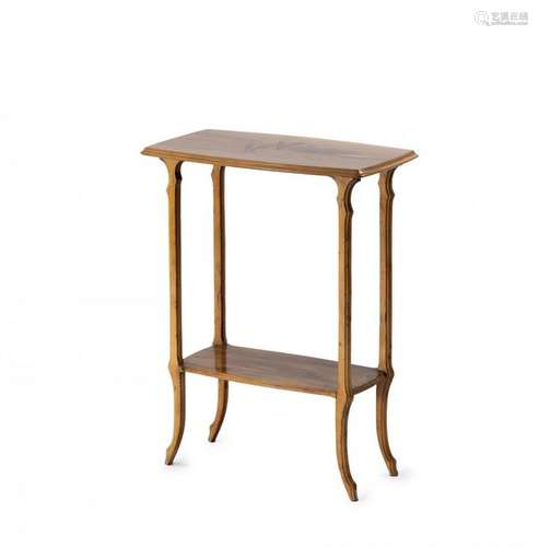 Emile Gallé, Nancy, Side table 'Paysage lacustre',…