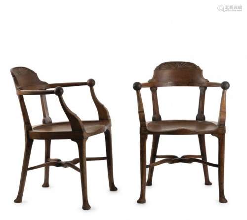 USA, Two armchairs, c. 1850