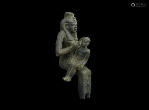 Egyptian Isis with Horus Statuette