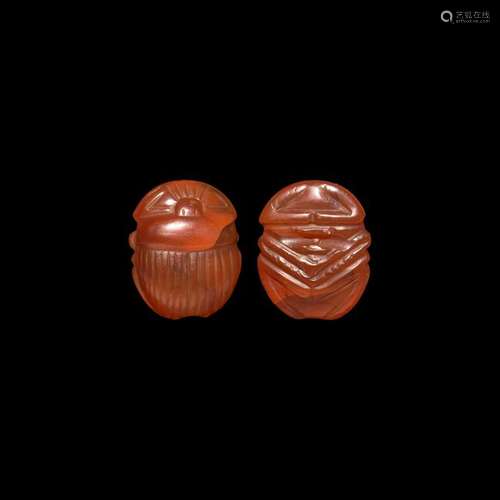 Egyptian Carnelian Scarab Amulet