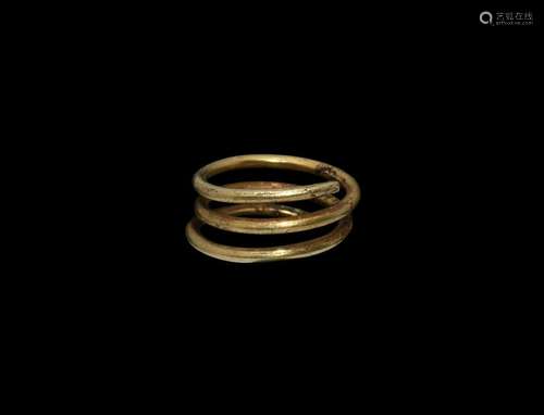 Greek Gold Hair Ring