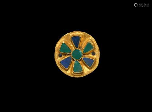 Greek Gold Rosette Inlaid Mount