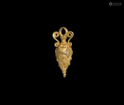 Greek Gold Filigree Pendant