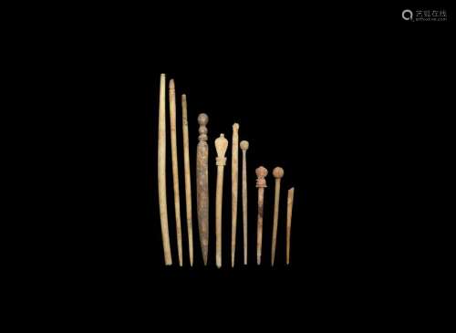 Roman Bone Pin Collection
