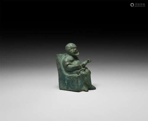 Roman Seated Actor Statue