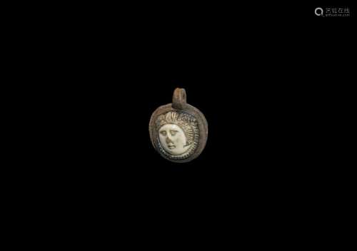Roman Silver Pendant with Cameo