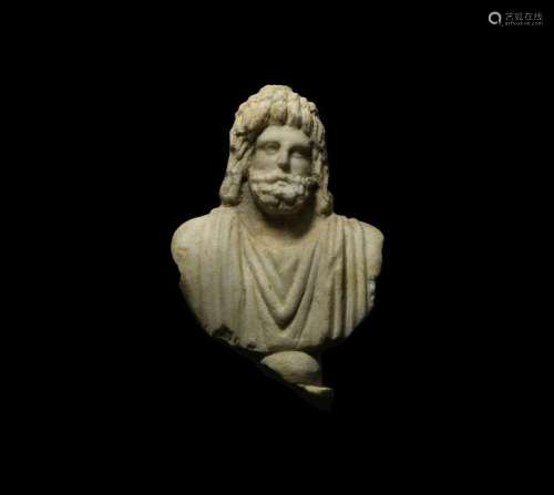 Roman Marble Bust of Serapis