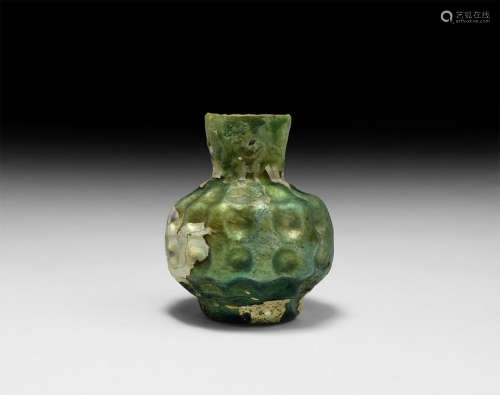 Roman Dimpled Glass Vessel
