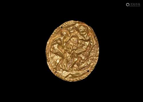 Roman Gold Figural Mount