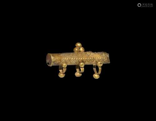 Roman Gold Bar Pendant