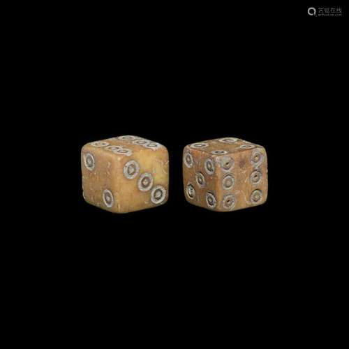 Roman Bone Dice Pair