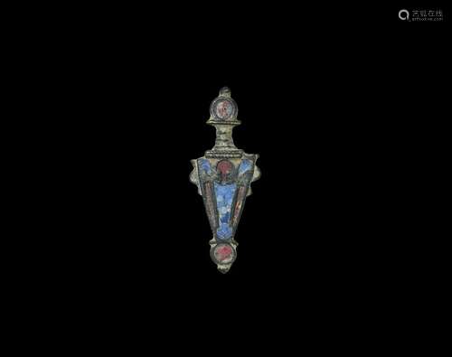 Roman Enamelled Dagger Brooch