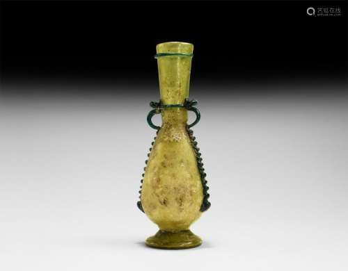 Roman Green Glass Flask