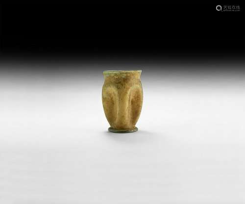 Roman Glass Dimpled Cup