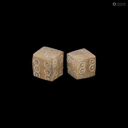 Roman Bone Dice Pair