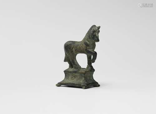 Roman Prancing Horse Statuette