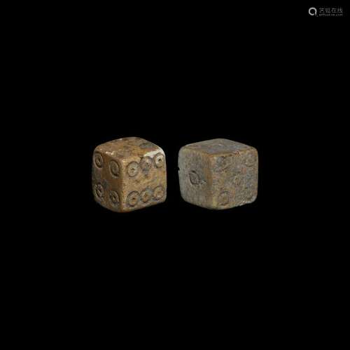 Roman Bone Dice Pair