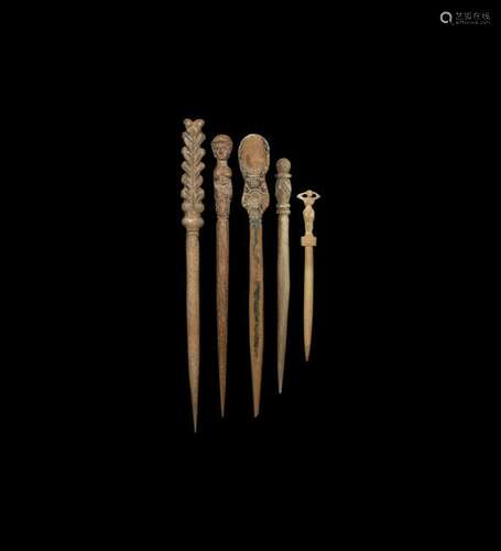 Roman Bone Hair Pin Collection