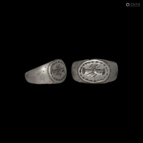 Roman Silver Clasped Hands Ring