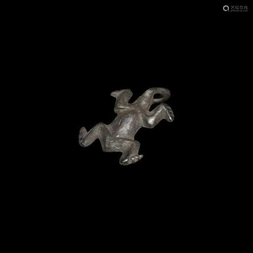 Roman Silver Frog Pendant